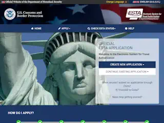 USA ESTA website image